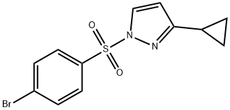 1-[(4-BROMOPHENYL)SULFONYL]-3-CYCLOPROPYL-1H-PYRAZOLE 结构式