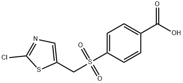 4-([(2-Chloro-1,3-thiazol-5-yl)methyl]sulfonyl)benzenecarboxylic acid 结构式