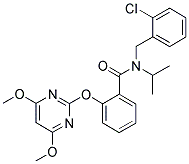 N-(2-CHLOROBENZYL)-N-ISOPROPYL-2-[(4,6-DIMETHOXYPYRIMIDIN-2-YL)OXY]BENZAMIDE 结构式