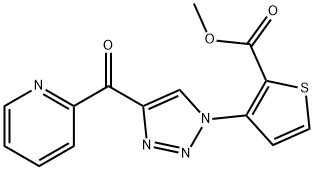 METHYL 3-[4-(2-PYRIDINYLCARBONYL)-1H-1,2,3-TRIAZOL-1-YL]-2-THIOPHENECARBOXYLATE 结构式