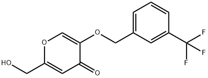 2-(HYDROXYMETHYL)-5-([3-(TRIFLUOROMETHYL)BENZYL]OXY)-4H-PYRAN-4-ONE 结构式