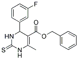 4-(3-FLUORO-PHENYL)-6-METHYL-2-THIOXO-1,2,3,4-TETRAHYDRO-PYRIMIDINE-5-CARBOXYLIC ACID BENZYL ESTER 结构式