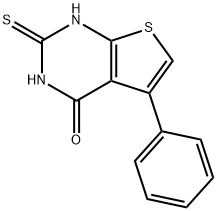 5-苯基-2-硫代-1H-噻吩并[3,2-E]嘧啶-4-酮 结构式