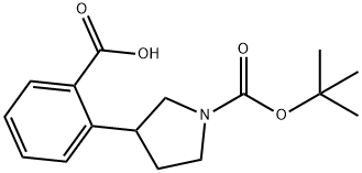 2-(1-(叔丁氧基羰基)吡咯烷-3-基)苯甲酸 结构式