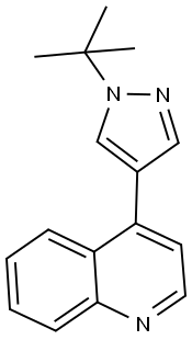 4-(1-TERT-BUTYL-1H-PYRAZOL-4-YL)QUINOLINE 结构式