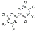 13C12-2',3,3',4',5,5'-HEXACHLORO-4-BIPHENYLOL 结构式