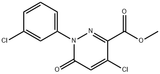 METHYL 4-CHLORO-1-(3-CHLOROPHENYL)-6-OXO-1,6-DIHYDRO-3-PYRIDAZINECARBOXYLATE 结构式