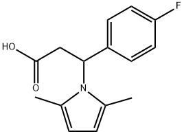 3-(2,5-DIMETHYL-1H-PYRROL-1-YL)-3-(4-FLUOROPHENYL)PROPANOIC ACID 结构式