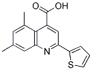 5,7-DIMETHYL-2-THIEN-2-YLQUINOLINE-4-CARBOXYLIC ACID 结构式