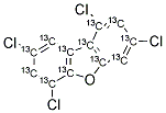 13C12-1,3,6,8-TETRACHLORODIBENZOFURAN 结构式
