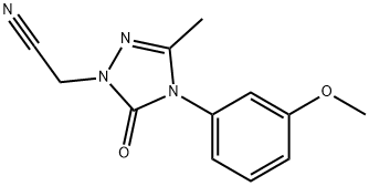 2-[4-(3-METHOXYPHENYL)-3-METHYL-5-OXO-4,5-DIHYDRO-1H-1,2,4-TRIAZOL-1-YL]ACETONITRILE 结构式