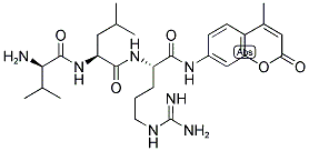 D-VAL-LEU-ARG-7-AMINO-4-METHYLCOUMARIN 结构式