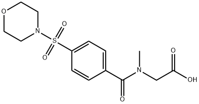 N-METHYL-N-[4-(MORPHOLIN-4-YLSULFONYL)BENZOYL]GLYCINE 结构式