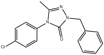 2-BENZYL-4-(4-CHLOROPHENYL)-5-METHYL-2,4-DIHYDRO-3H-1,2,4-TRIAZOL-3-ONE 结构式