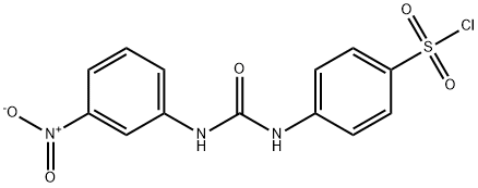 4-[3-(3-NITROPHENYL)UREIDO]BENZENESULFONYL CHLORIDE 结构式