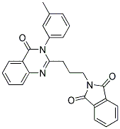 2-(3-(4-OXO-3-M-TOLYL-3,4-DIHYDROQUINAZOLIN-2-YL)PROPYL)ISOINDOLINE-1,3-DIONE 结构式