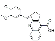 3-(3,4-DIMETHOXY-BENZYLIDENE)-2,3-DIHYDRO-1H-CYCLOPENTA[B]QUINOLINE-9-CARBOXYLIC ACID 结构式