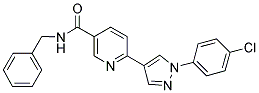 N-BENZYL-6-[1-(4-CHLOROPHENYL)-1H-PYRAZOL-4-YL]NICOTINAMIDE 结构式