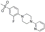 1-[2-FLUORO-4-(METHYLSULFONYL)PHENYL]-4-PYRIDIN-2-YLPIPERAZINE 结构式