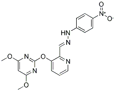 N-[1-AZA-2-[3-[(4,6-DIMETHOXYPYRIMIDIN-2-YL)OXY]PYRIDIN-2-YL]ETHENYL]-4-NITROANILINE 结构式