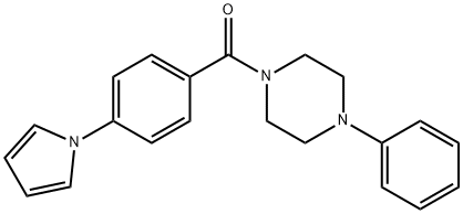 (4-PHENYLPIPERAZINO)[4-(1H-PYRROL-1-YL)PHENYL]METHANONE 结构式