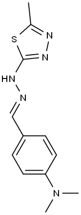 4-(DIMETHYLAMINO)BENZALDEHYDE (5-METHYL-1,3,4-THIADIAZOL-2-YL)HYDRAZONE 结构式