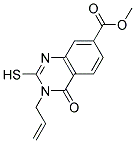 3-ALLYL-2-MERCAPTO-4-OXO-3,4-DIHYDRO-QUINAZOLINE-7-CARBOXYLIC ACID METHYL ESTER 结构式