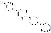 5-(4-FLUOROPHENYL)-2-(4-PYRIDIN-2-YLPIPERAZIN-1-YL)PYRIMIDINE 结构式