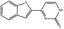 4-(1-苯并噻吩-2-基)-2-嘧啶硫醇 结构式