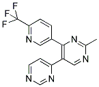 2-METHYL-5-(PYRIMIDIN-4-YL)-4-(6-(TRIFLUOROMETHYL)PYRIDIN-3-YL)PYRIMIDINE 结构式