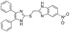2-([(4,5-DIPHENYL-1H-IMIDAZOL-2-YL)THIO]METHYL)-5-NITRO-1H-BENZIMIDAZOLE 结构式