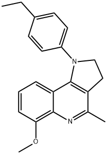 1-(4-ETHYLPHENYL)-4-METHYL-2,3-DIHYDRO-1H-PYRROLO[3,2-C]QUINOLIN-6-YL METHYL ETHER 结构式