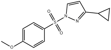 3-CYCLOPROPYL-1-[(4-METHOXYPHENYL)SULFONYL]-1H-PYRAZOLE 结构式