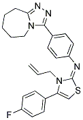 (E)-N-(3-ALLYL-4-(4-FLUOROPHENYL)THIAZOL-2(3H)-YLIDENE)-4-(6,7,8,9-TETRAHYDRO-5H-[1,2,4]TRIAZOLO[4,3-A]AZEPIN-3-YL)BENZENAMINE 结构式