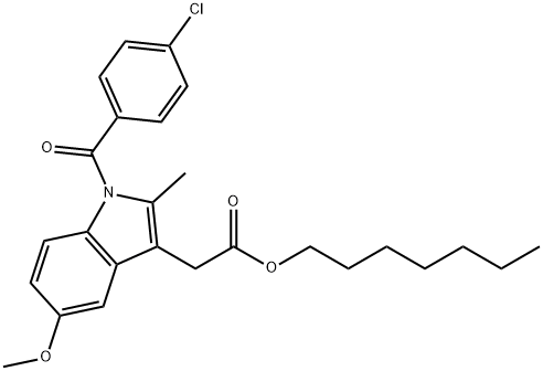 INDOMETHACIN ESTER, N-HEPTYL- 结构式