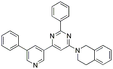 2-[2-PHENYL-6-(5-PHENYL-PYRIDIN-3-YL)-PYRIMIDIN-4-YL]-1,2,3,4-TETRAHYDRO-ISOQUINOLINE 结构式