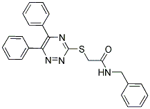 N-Benzyl-2-[(5,6-diphenyl-1,2,4-triazin-3-yl)thio]acetamide 结构式