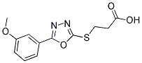 3-([5-(3-METHOXYPHENYL)-1,3,4-OXADIAZOL-2-YL]THIO)PROPANOIC ACID 结构式