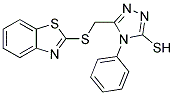 5-(BENZOTHIAZOL-2-YLSULFANYLMETHYL)-4-PHENYL-4H-[1,2,4]TRIAZOLE-3-THIOL 结构式