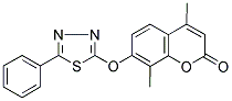 4,8-DIMETHYL-7-[(5-PHENYL-1,3,4-THIADIAZOL-2-YL)OXY]-2H-CHROMEN-2-ONE 结构式