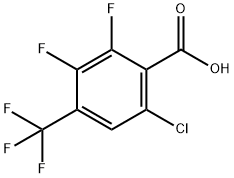 6-氯-2,3-二氟-4-(三氟甲基)苯甲酸 结构式