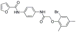 N-(4-{[2-(2-BROMO-4,6-DIMETHYLPHENOXY)ACETYL]AMINO}PHENYL)-2-FURAMIDE 结构式