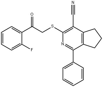 3-([2-(2-FLUOROPHENYL)-2-OXOETHYL]SULFANYL)-1-PHENYL-6,7-DIHYDRO-5H-CYCLOPENTA[C]PYRIDINE-4-CARBONITRILE 结构式
