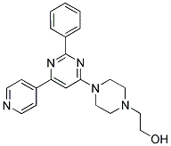 2-[4-(2-PHENYL-6-PYRIDIN-4-YLPYRIMIDIN-4-YL)PIPERAZIN-1-YL]ETHANOL 结构式