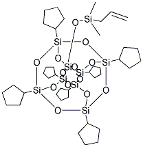 (ALLYLDIMETHYLSILYLOXY)HEPTACYCLOPENTYLPENTACYCLOOCTASILOXANE 结构式