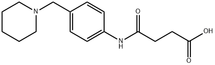 N-(4-哌啶-1-基甲基-苯基)-丁酰胺酸 结构式