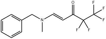 (E)-1-(苄基(甲基)氨基)-4,4,5,5,5-五氟戊-1-烯-3-酮 结构式