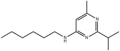 N-HEXYL-2-ISOPROPYL-6-METHYL-4-PYRIMIDINAMINE 结构式