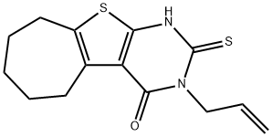 3-ALLYL-2-MERCAPTO-3,5,6,7,8,9-HEXAHYDRO-10-THIA-1,3-DIAZA-BENZO[A]AZULEN-4-ONE 结构式