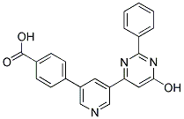 4-[5-(6-Hydroxy-2-phenylpyrimidin-4-yl)pyridin-3-yl]benzoic acid 结构式